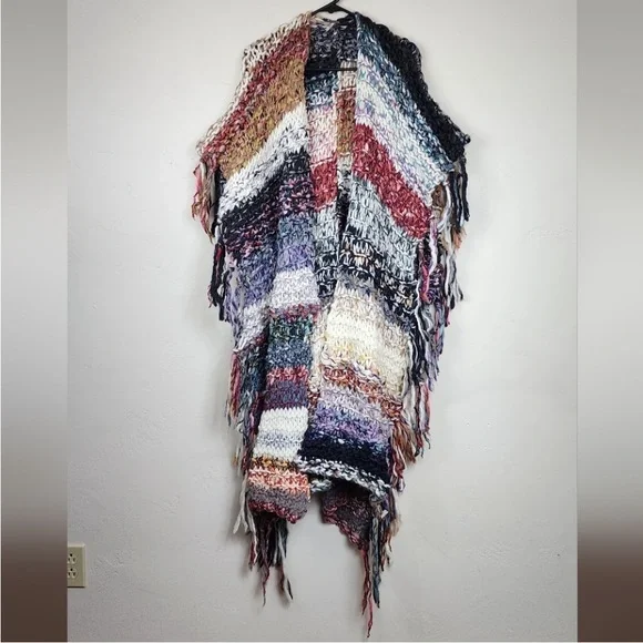 Free People Multicolor Maxi Knit Poncho - Picture 6 of 11
